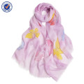 Элитный кашемировый шарф с ручной росписью в ограниченном количестве SWC877 шарф из чистого кашемира Женский шарф оптом
